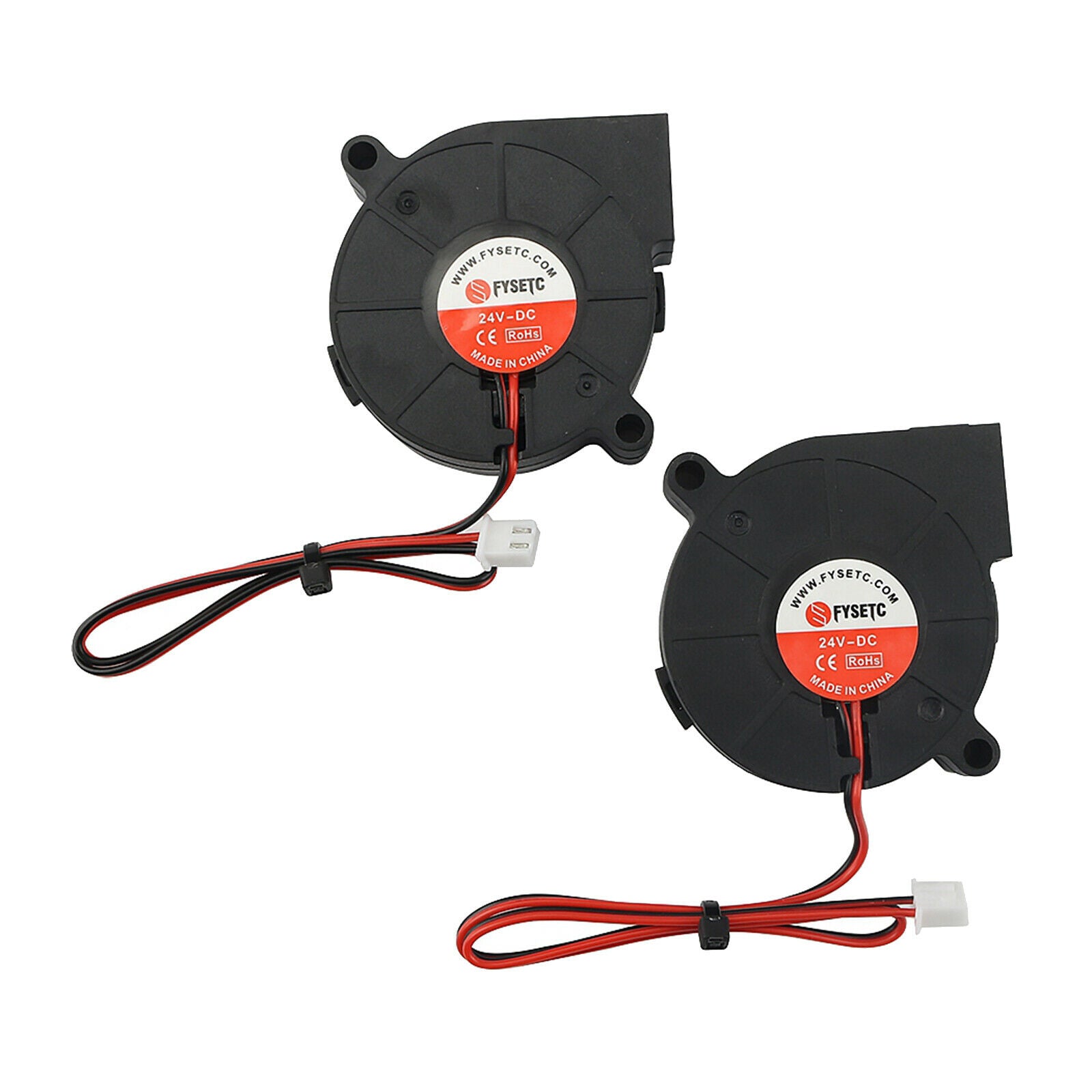 2Pcs 50mm Cooling Fan 24V 5015 Dual Ball Bearing Turbine Turbo Brushless