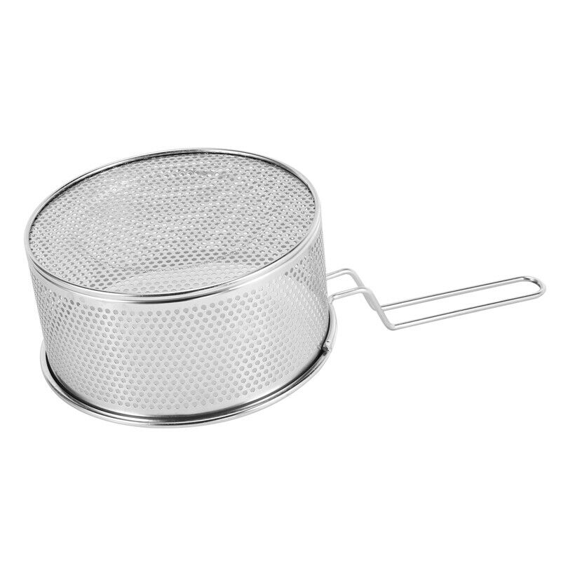 304 Stainless Steel Hot Frying Fried Basket Frying Pan Filter Food Colander OiZ4