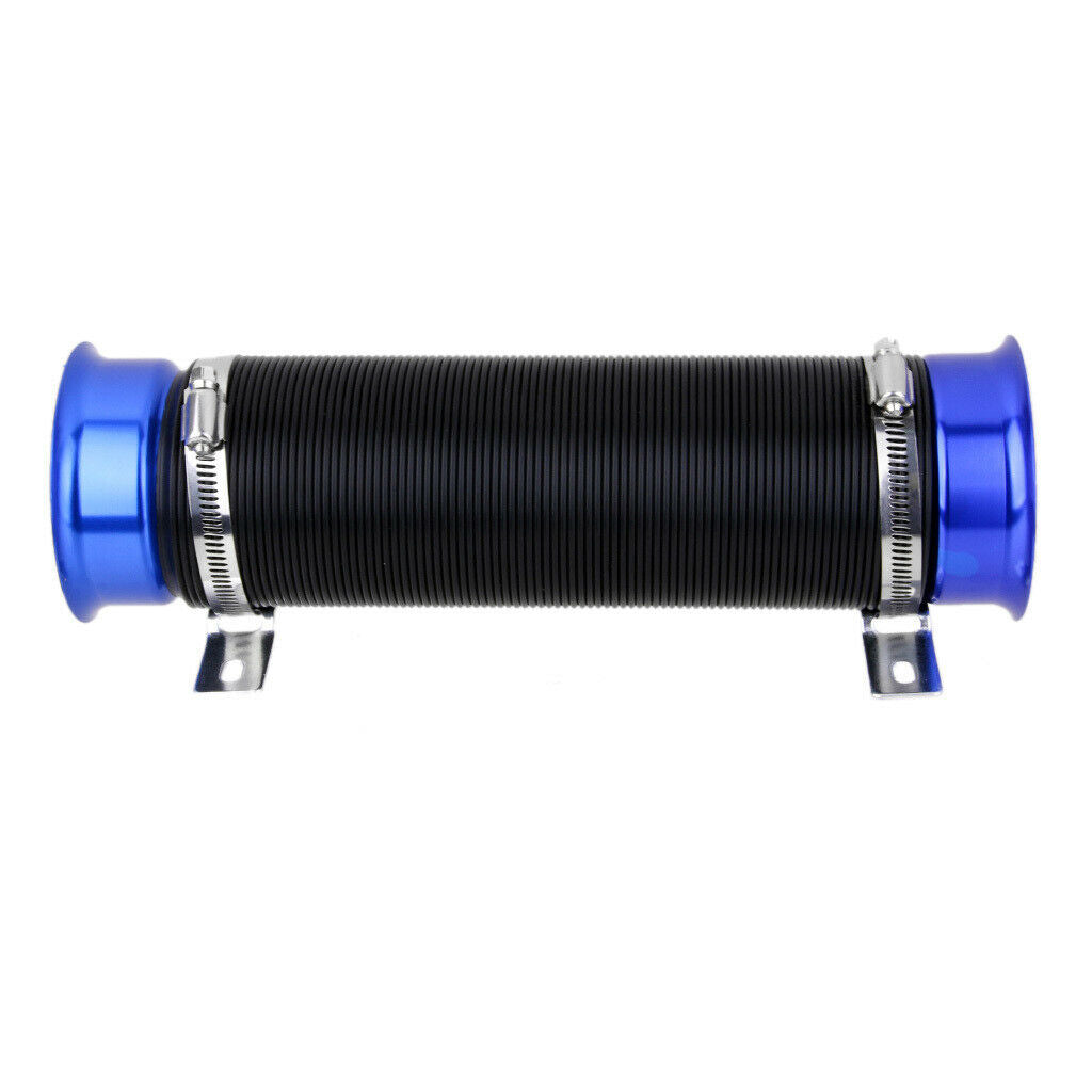 Adjustable Flexible Short Ram/Cold Air Intake Duct Turbo Tube Pipe Hose Blue