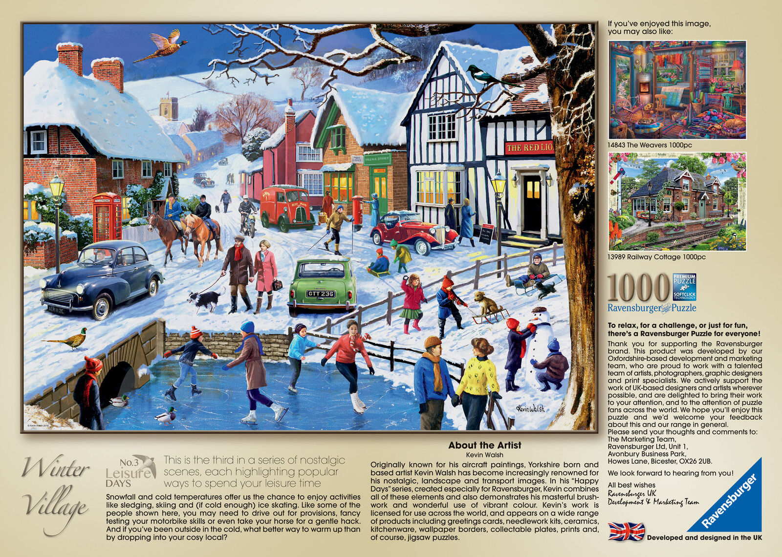 13988 Ravensburger Leisure Days No 3 The Winter Village Jigsaw Puzzle 1000pc