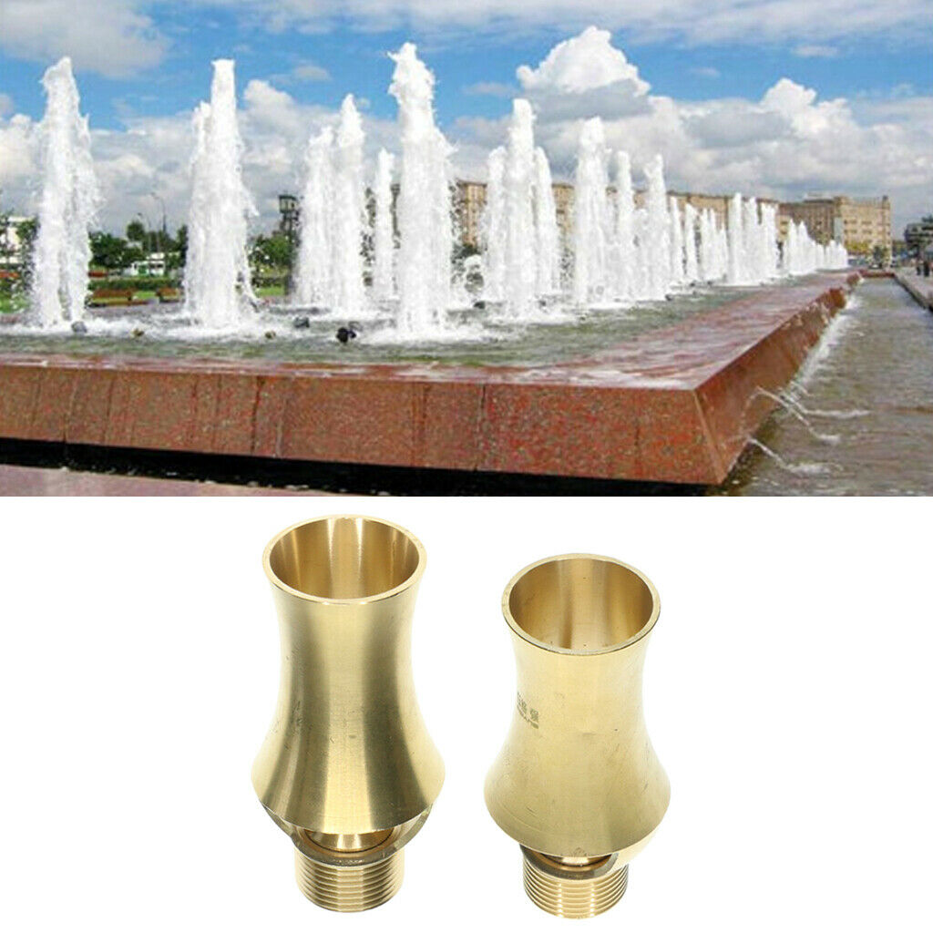 Set of 4 Brass Cedar Fountain Nozzle Adjustable Jet Water Spray Head - 1/2 & 3/4