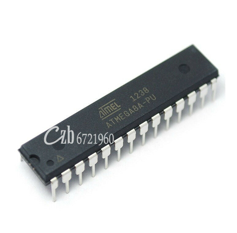 2PCS ATMEGA8A-PU ATMEGA8A DIP-28 MCU AVR 8K FLASH 16MHZ CHIP IC