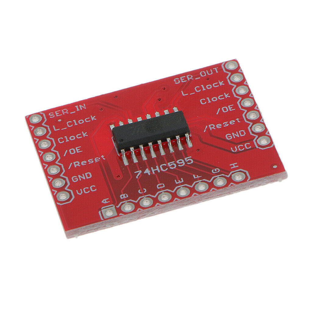 10X Plastic 74HC595 Register Board Breakout IC Standard 0.1" Spaced Headers