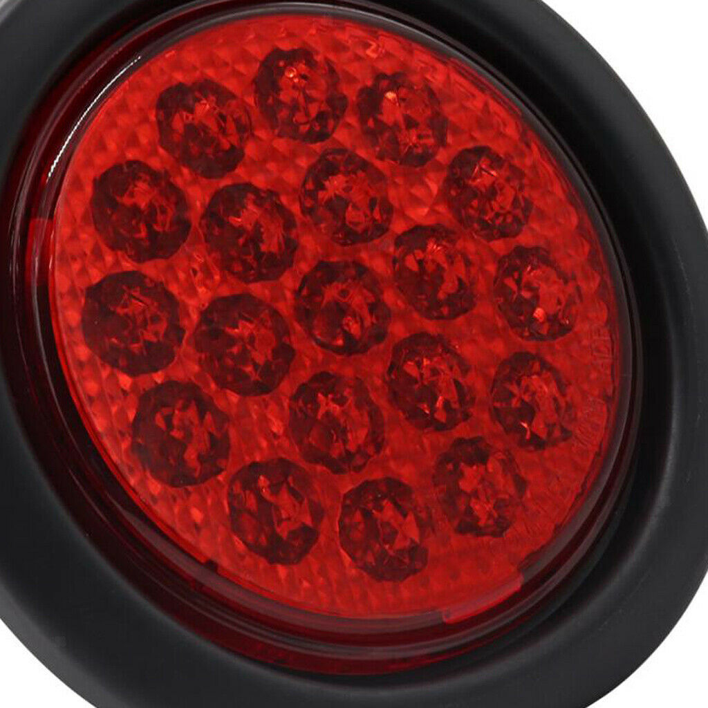 10-30V Round RED LED Tail Light Trailer Car Truck RV Camper Caravan Rear