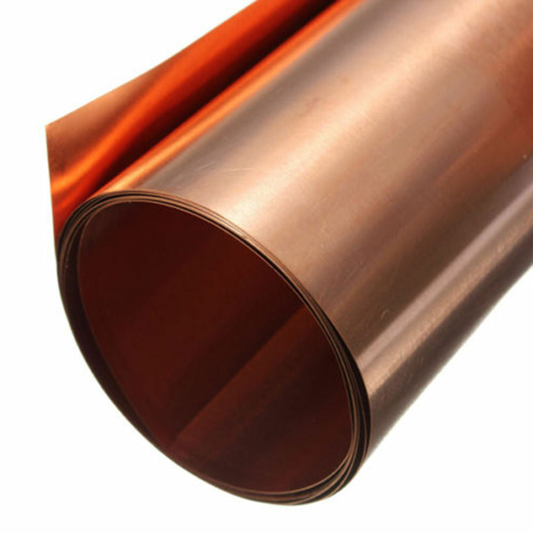 99.9% Pure Copper Metal Sheet Foil Plate 0.1 x 200 x 1000 mm Conductive Roll