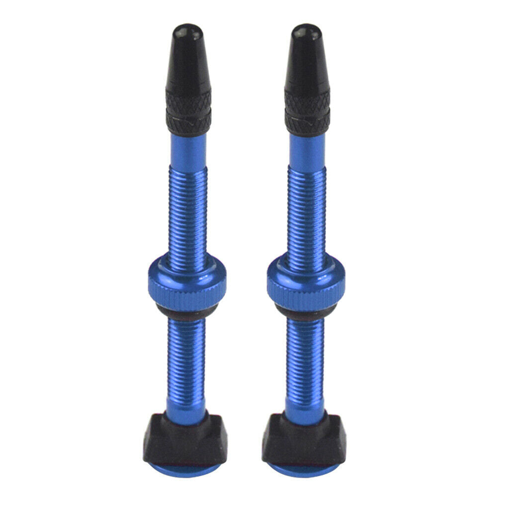 Road Bike Bicycle Aluminum Alloy Tubeless Presta Valve Stem Replacement Blue