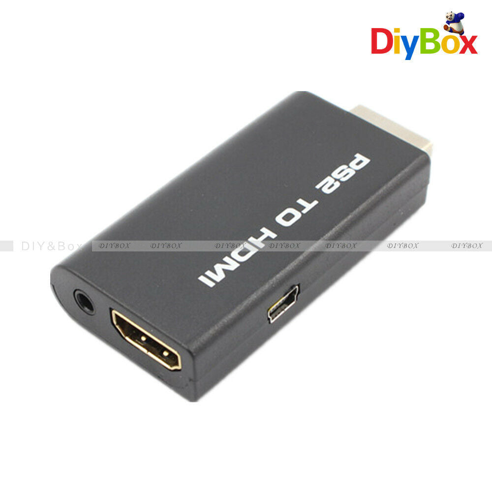PS2 To HDMI Video Converter Adapter With 3.5mm Audio Output For HDTV Monitor