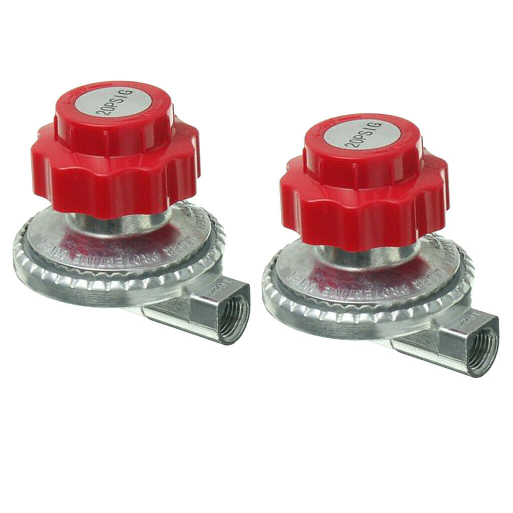 2x 0-20psi BBQ Propane Regulator Gas Heater Valve Part Stove Accessories