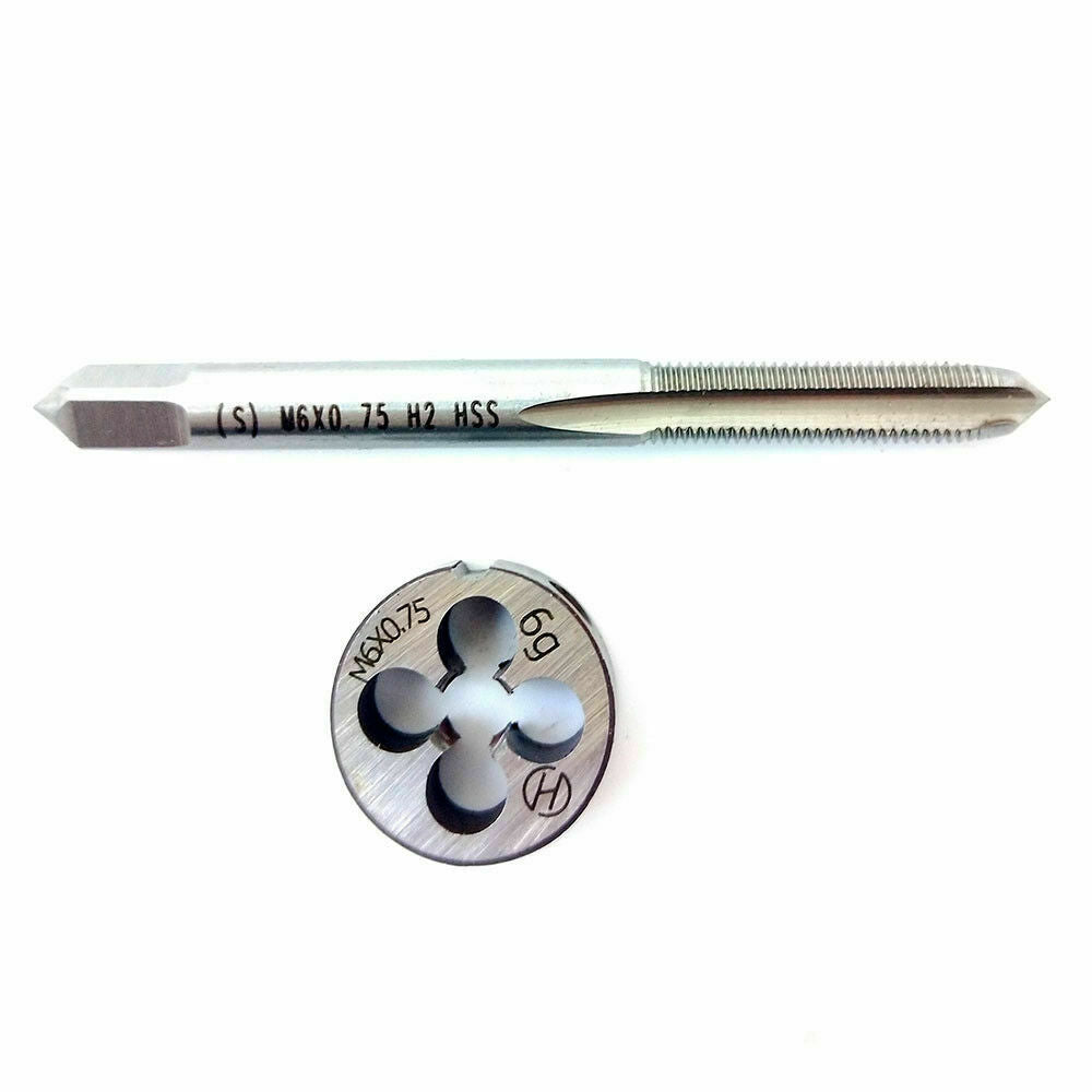 Tap M6 × 0.75 + die M6 × 0.75 brand HSS Metric Straight Flute Thread Screw