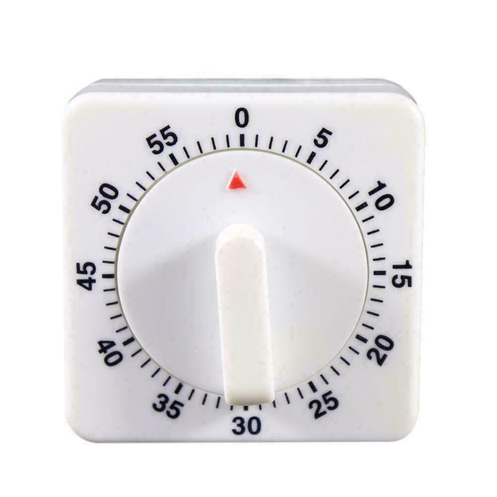 60Minutes Kitchen Timer Count Down Alarm Reminder White Square Timers A8J9
