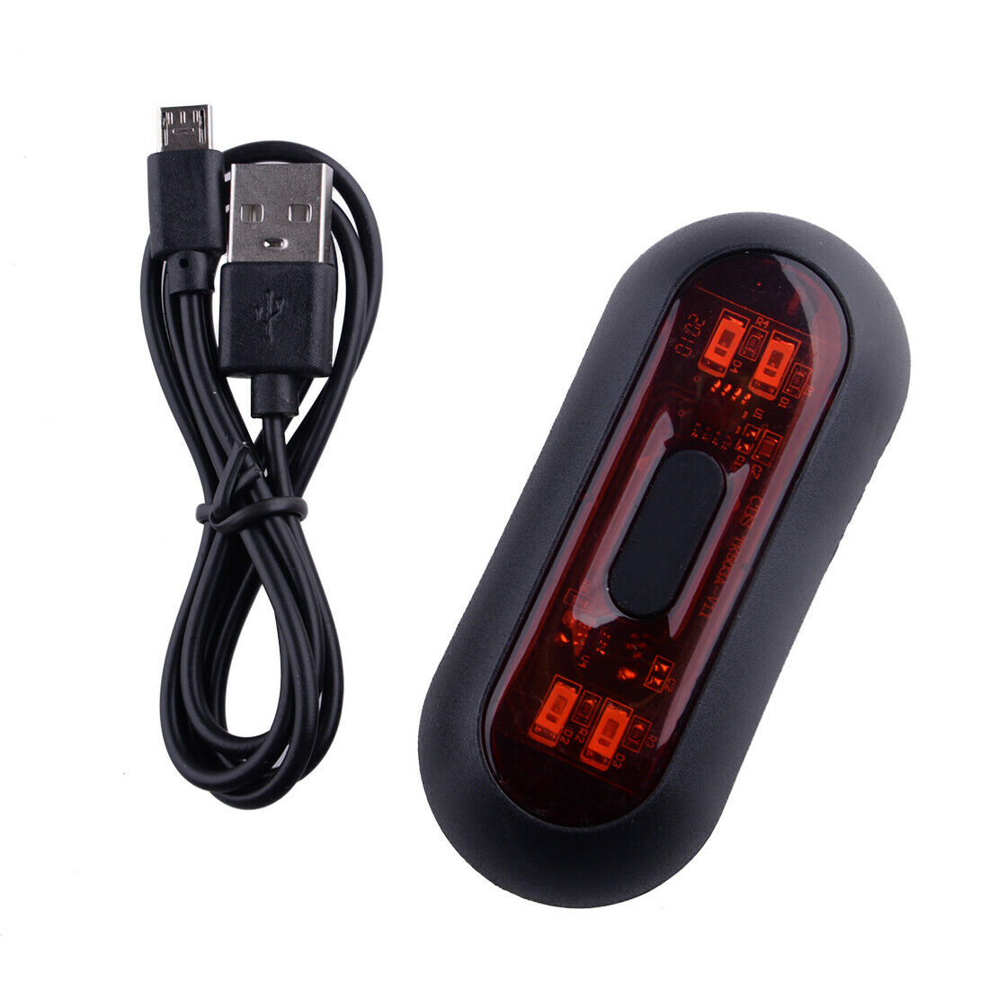 3Mode Motorcycle Bicycle Helmet Night Light Strip Safety Signal LED USB Charger;