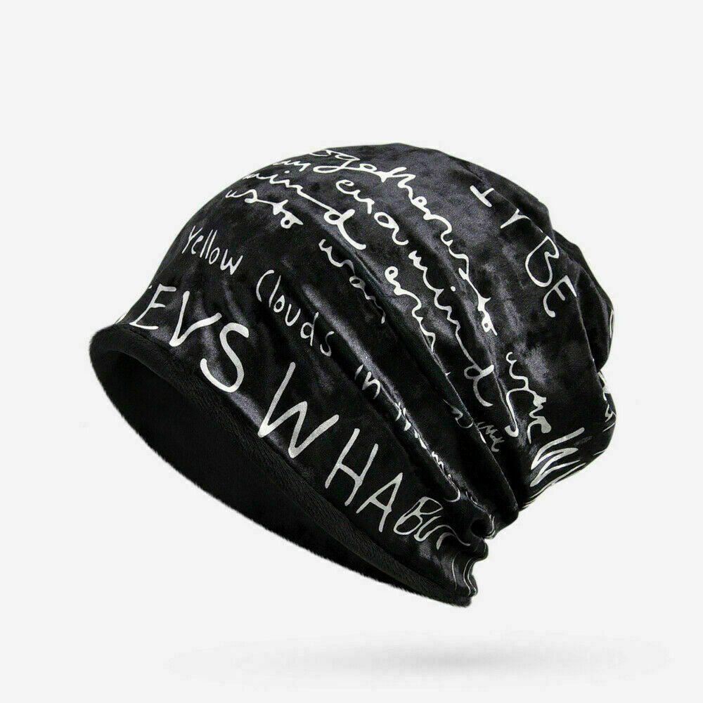 Men Women Beanie Velvet Hat Ski Cap Baggy Multi-Use Neck Scarf Stretch Warm NR9
