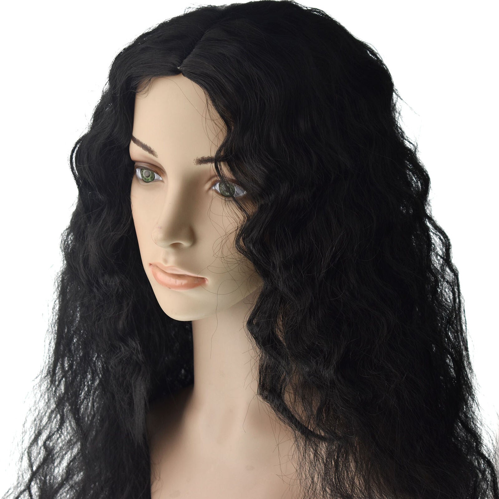 With Baby Hair Brazilian Wig Full Wigs Long Curly For Women Hair Black Synthetic