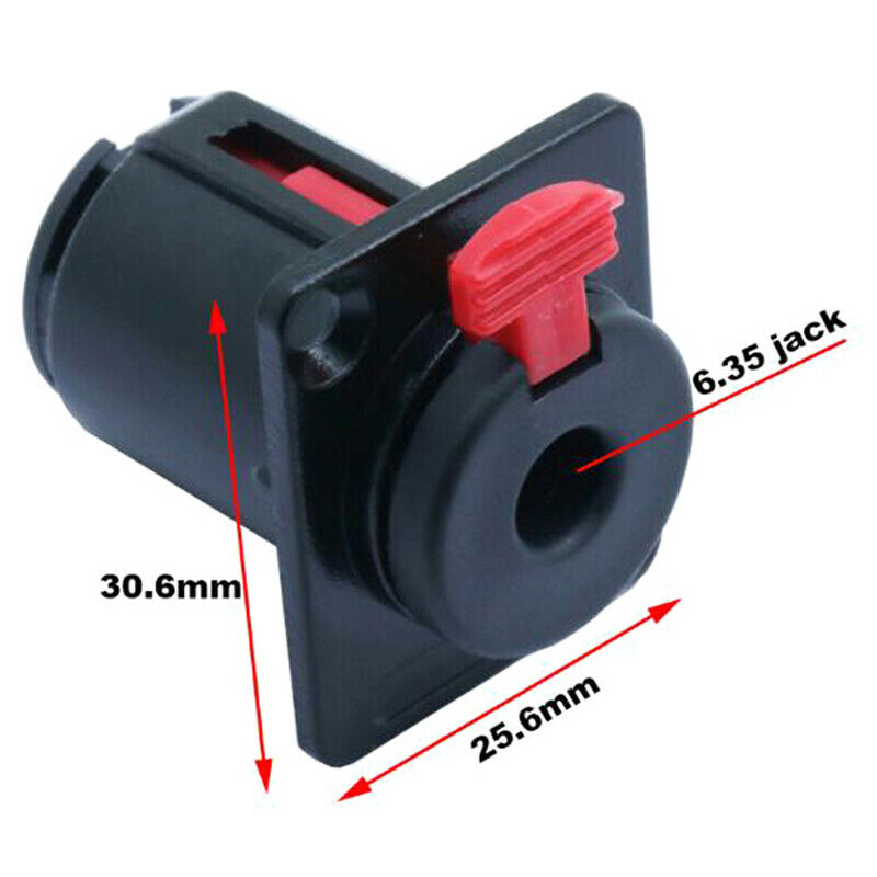 Speaker Audio Jack 6.35mm Connector 1/4 inch Female Socket Panel Mounted .l8