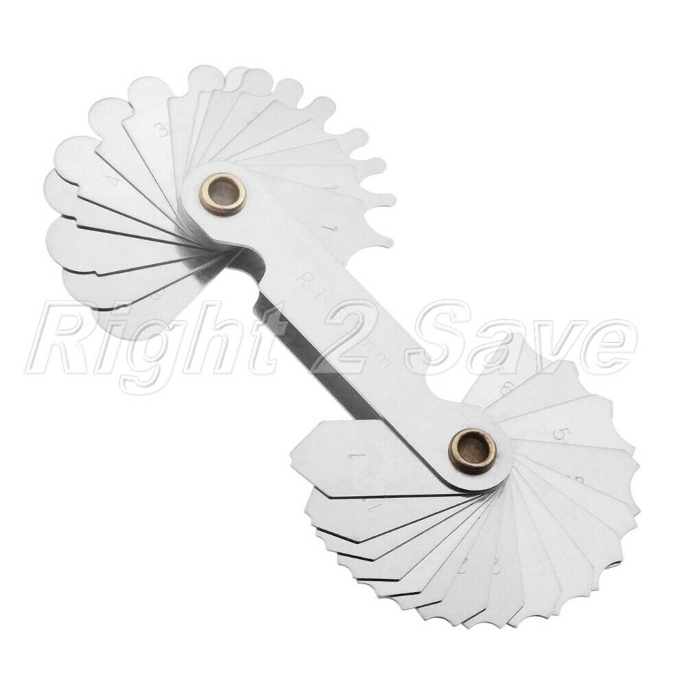Folding 32 Blades R1-6.5mm Radius Gauge Gage Metalworking Measure Measuring Tool