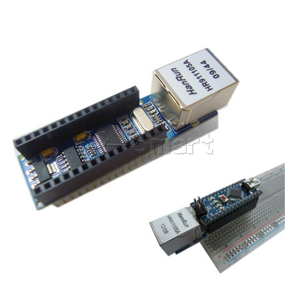 USB Nano V4.0 V3.0 Atmega328P Board+ENC28J60 Ethernet Shield Module For Arduino