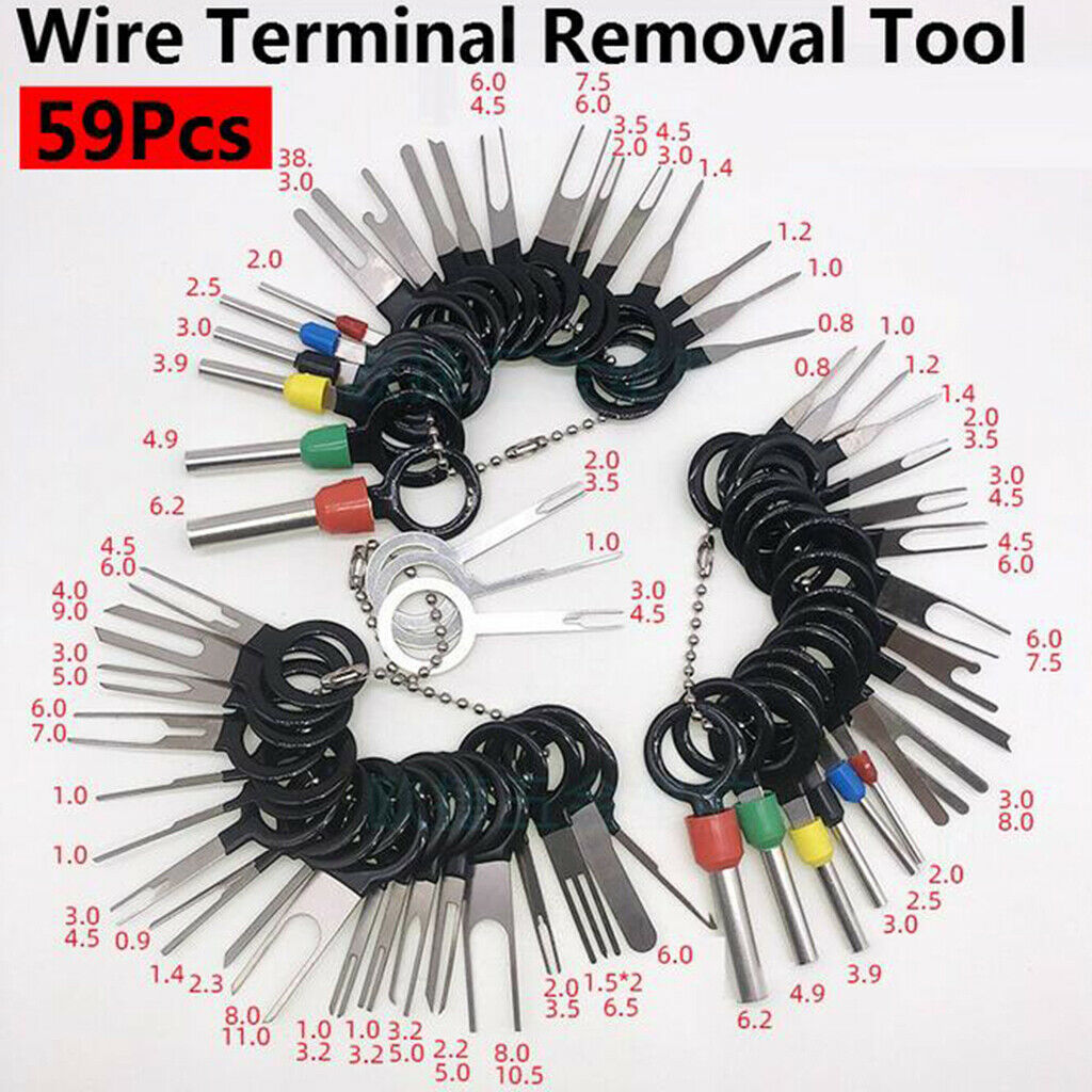 59 Car Terminal Removal Tools Auto Wire Connector Terminal Pin Extractors Puller