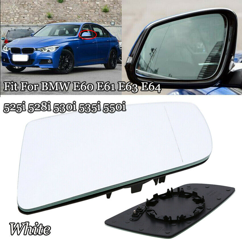 Mirror Glass Heated Front Left Driver Side Fit BMW 6-Series E64 Cabrio 2004-2010
