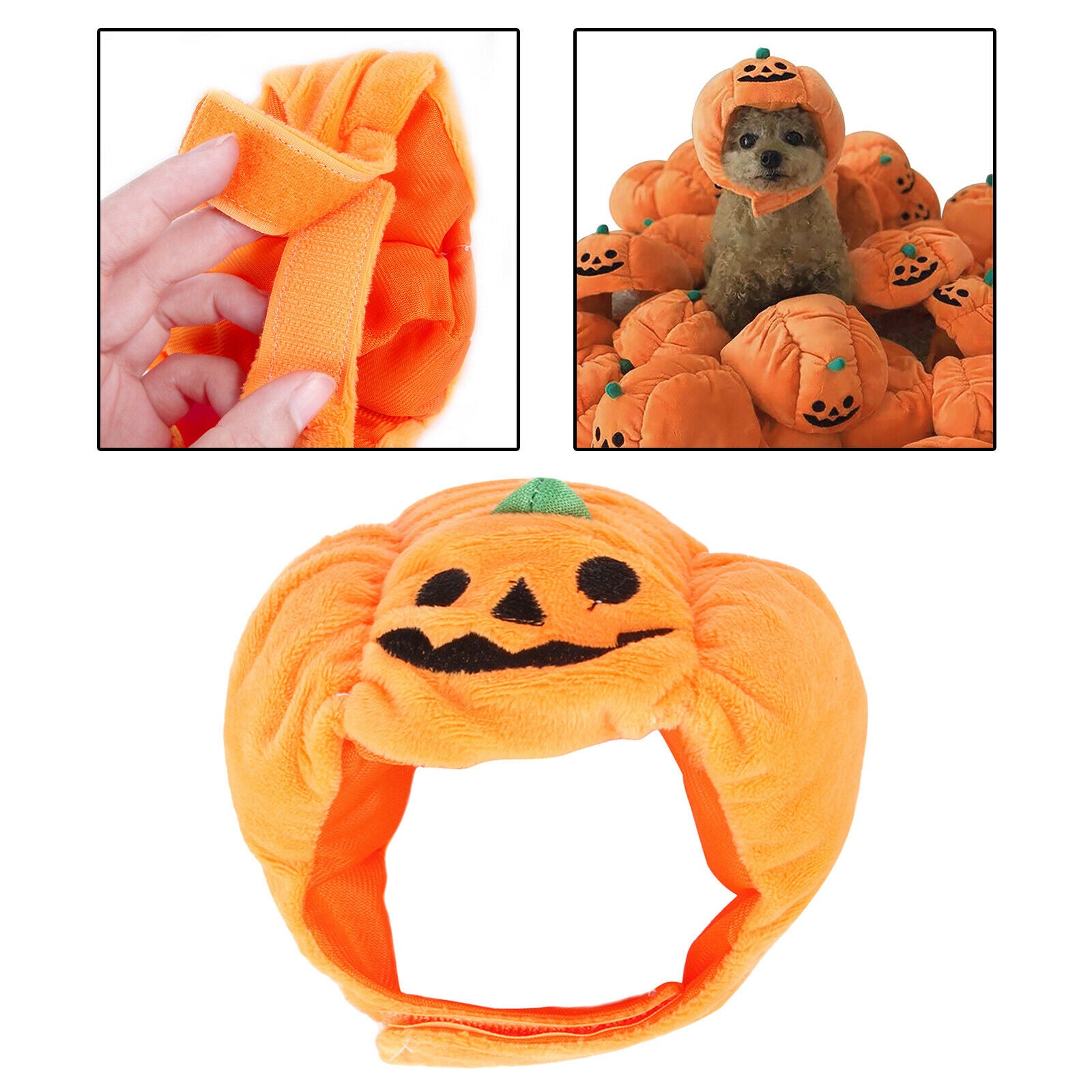Dog Cat Pet Cute Halloween Pumpkin Hat Puppy Clothes Party Dress Up Supplies