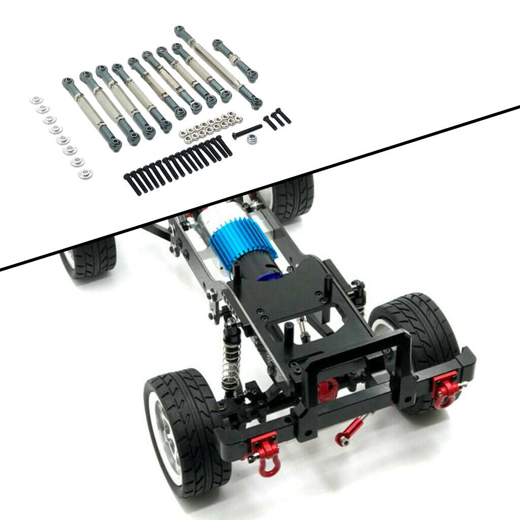 RC Pull Rod Steering Link Rod for MN D90 D91 D96 MN99S 1/12 RC Car Titanium