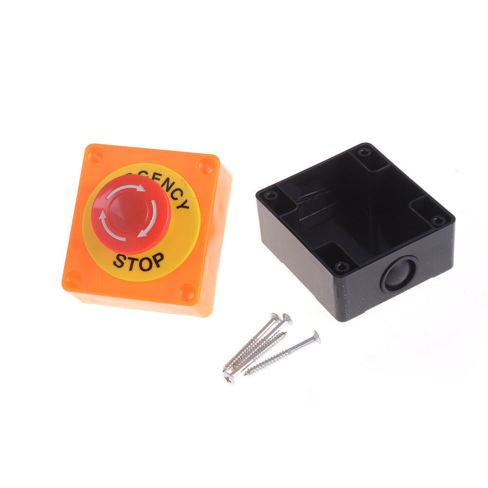 Red Sign Mushroom Emergency Stop Push Button Switch Station 1 NO 1 NCY1