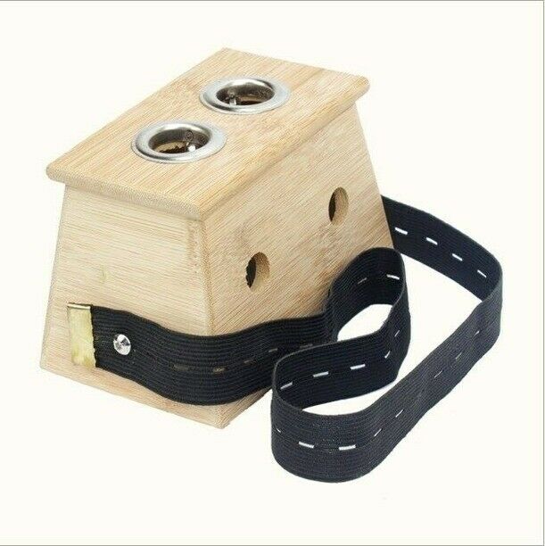 New High Quality Moxa Roll Burner Box With Double Holder Bamboo Moxibustion Box