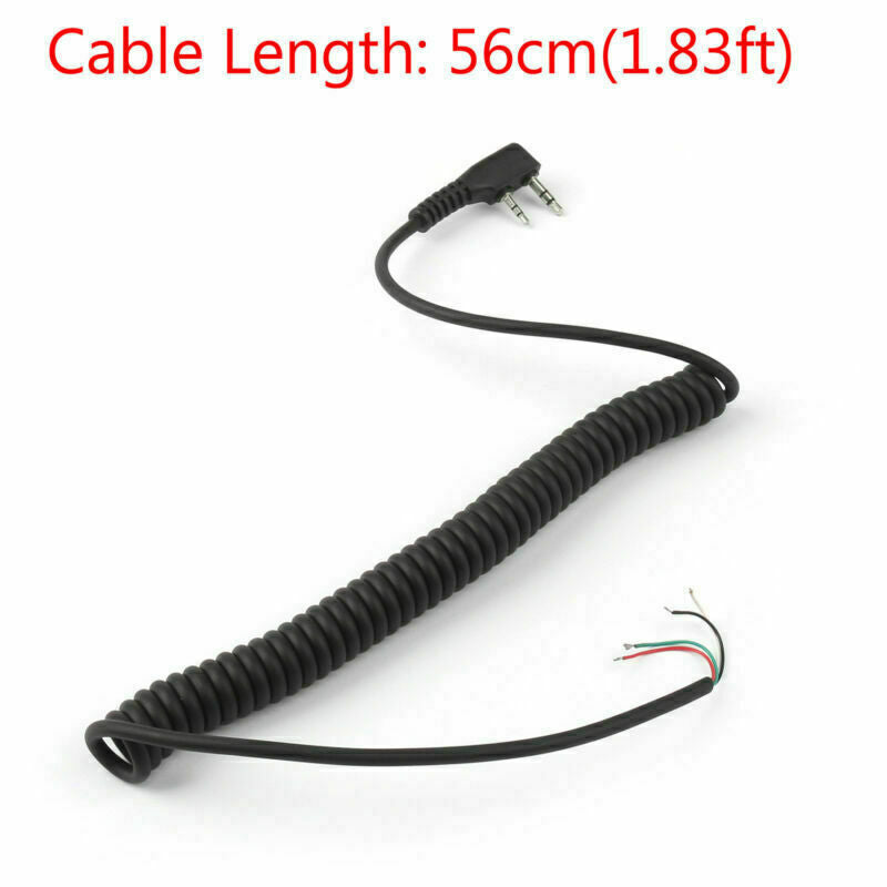 For Baofeng UV5R Kenwood TK370  2 pin 4 Wire Speaker Mic Cable Line