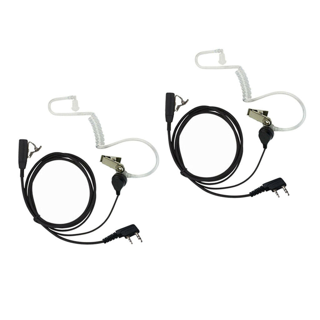 Prettyia   2x   Headset   Covert   Earpiece   Acoustic   Tube   PTT   for