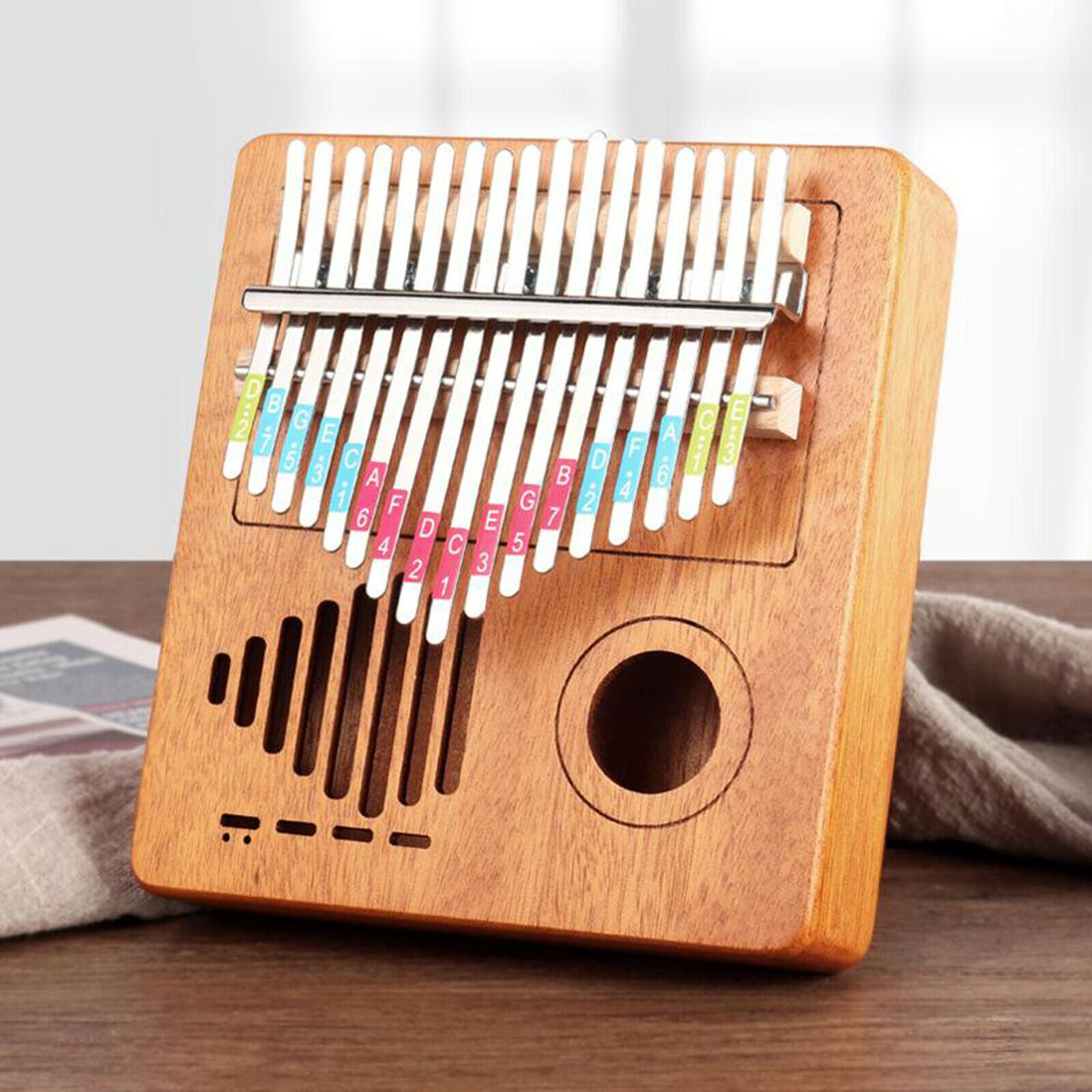 Professional Kalimba 17 Key Thumb Piano Wooden Mbira w/ Bag Tuner Hammer