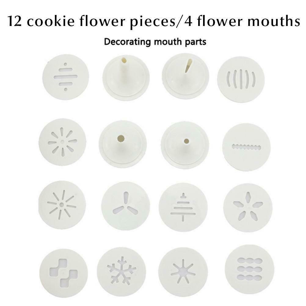 Cookie Maker Kits Electric Cookie Decorating Tool with 12 Discs and 4 Icing Tips