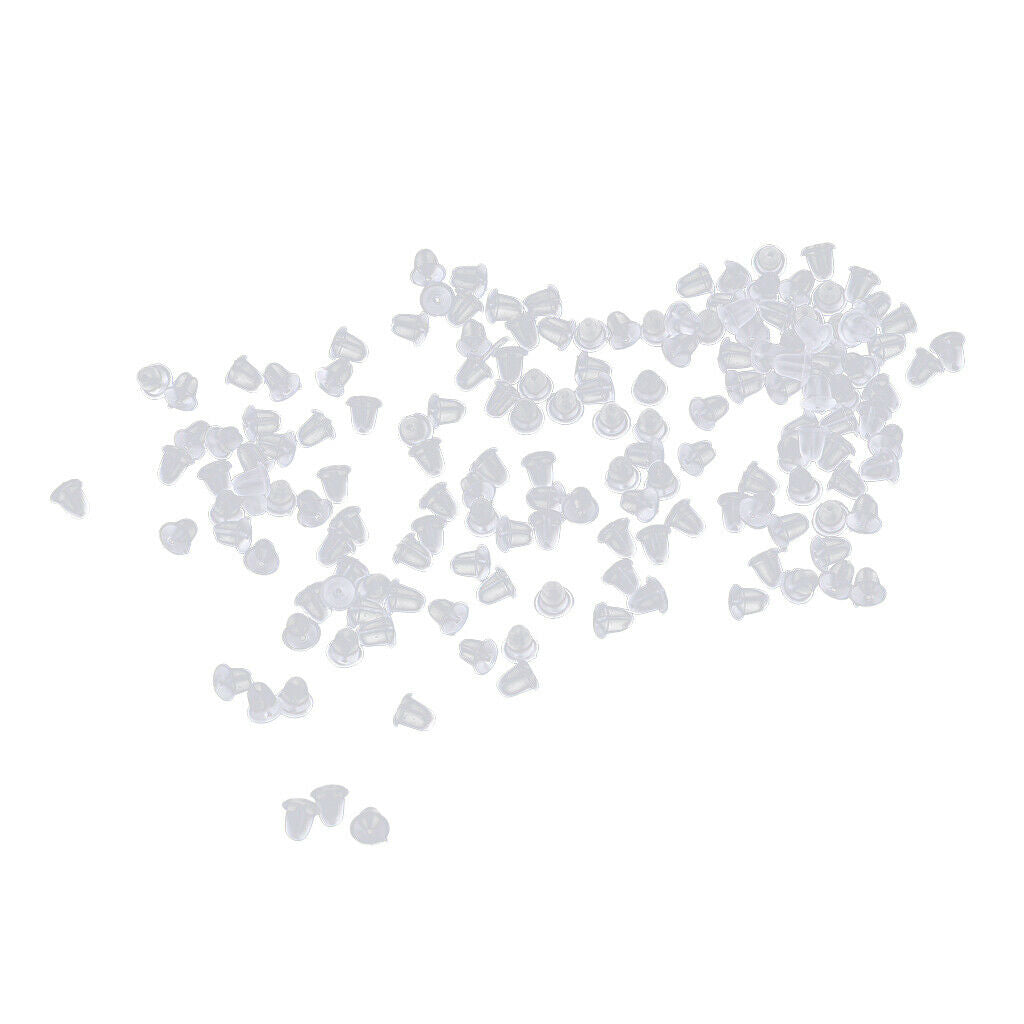 150 Pcs Silicone Earring Backs Rubber Earrings Backs Stoppers Soft Clear