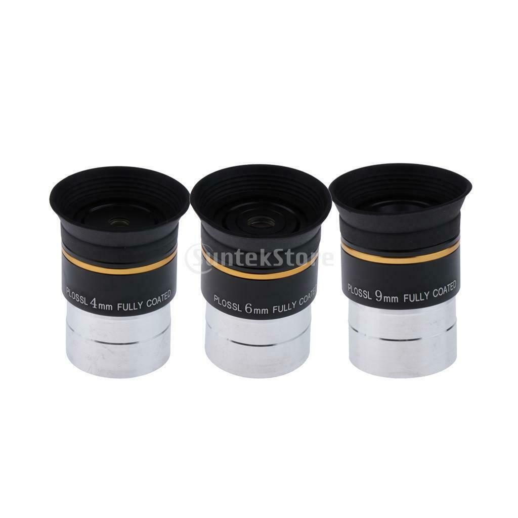 Set of 3 4,6,9mm 1.25" PLOSSL Eyepiece Lens Astronomical Telescope Parts