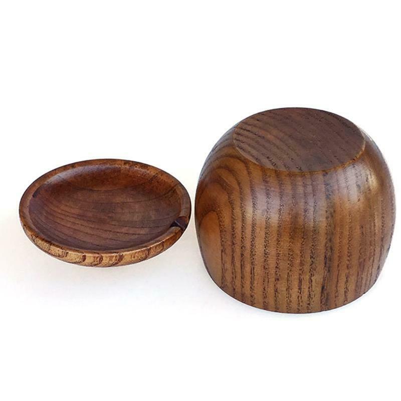 Wooden Salt Box Condiment Seasoning Storage Container Spice Box With Spoon