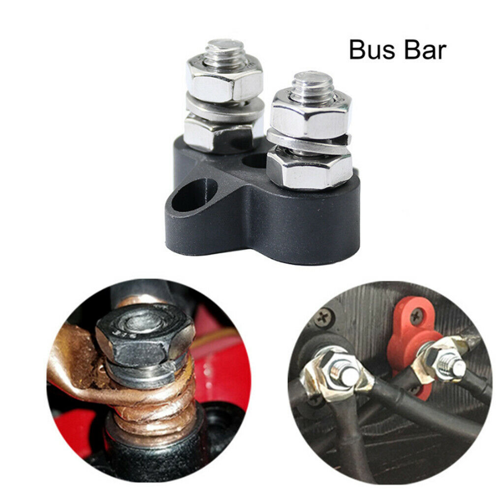 Pair Buss Bar Heavy Duty M8+M8 Terminal Positive Bus Bar Terminal Block Boat