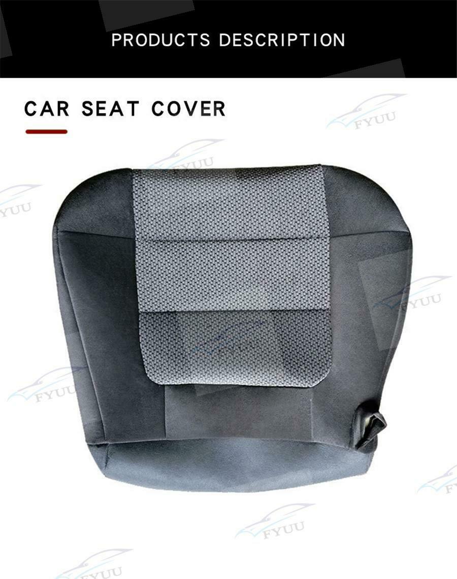 For Ford F150 2001-03 Driver Side Bottom Replacement Cloth Seat Cover Steel Gray