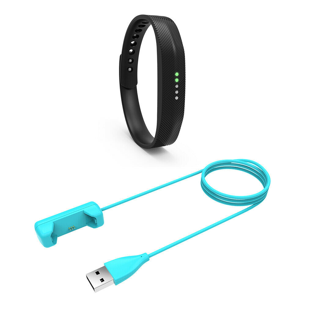 USB Charging Cable Cord Charger For  Flex 2 Smart Watch 1M Blue