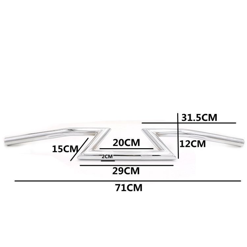 Chrome 7/8" 22mm Universal Handlebar Drag Bar Chopper CG125 GN Retro Cafe Racer