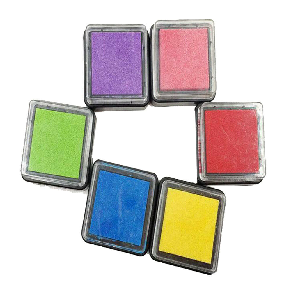 6 Colors Finger Ink Pad Arts Crafts Ink Pad Stamp DIY Crafts