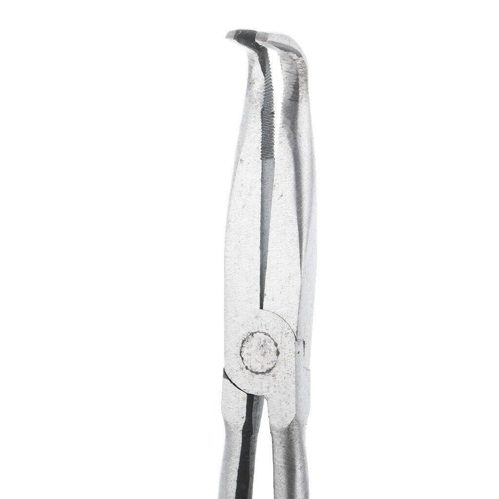 Home Hand Tools Curved Long Reach Needle Bent Nose Pliers 11 Inch 90-Degree