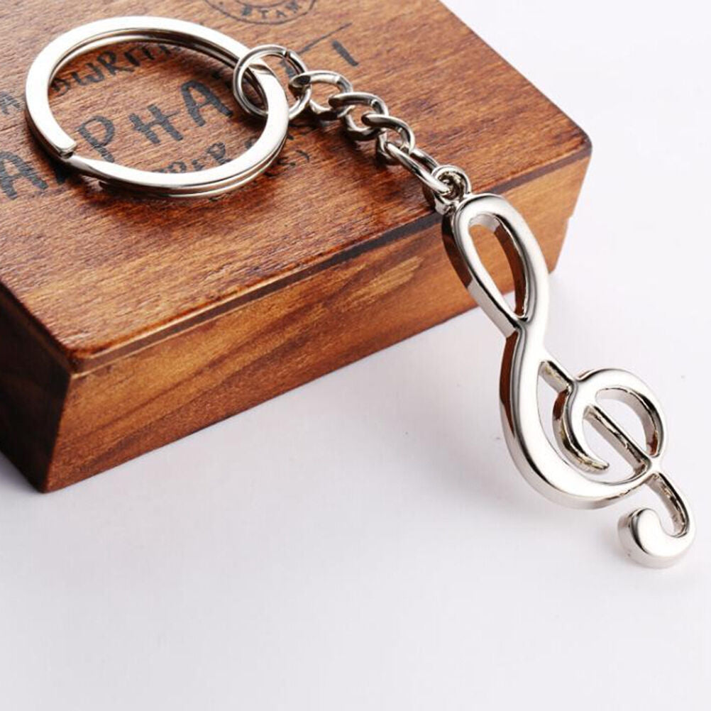 Creative Music Symbol Metal Keychain Ring Keyring Key Fob Funny Xmas Gif.l8