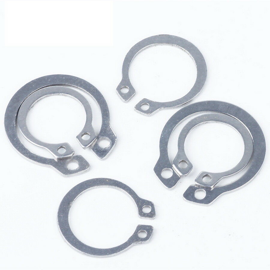 80pc M3,4,5,6,7,8,9,10 External Circlips Retaining Rings C Clip Kit A2 Stainless