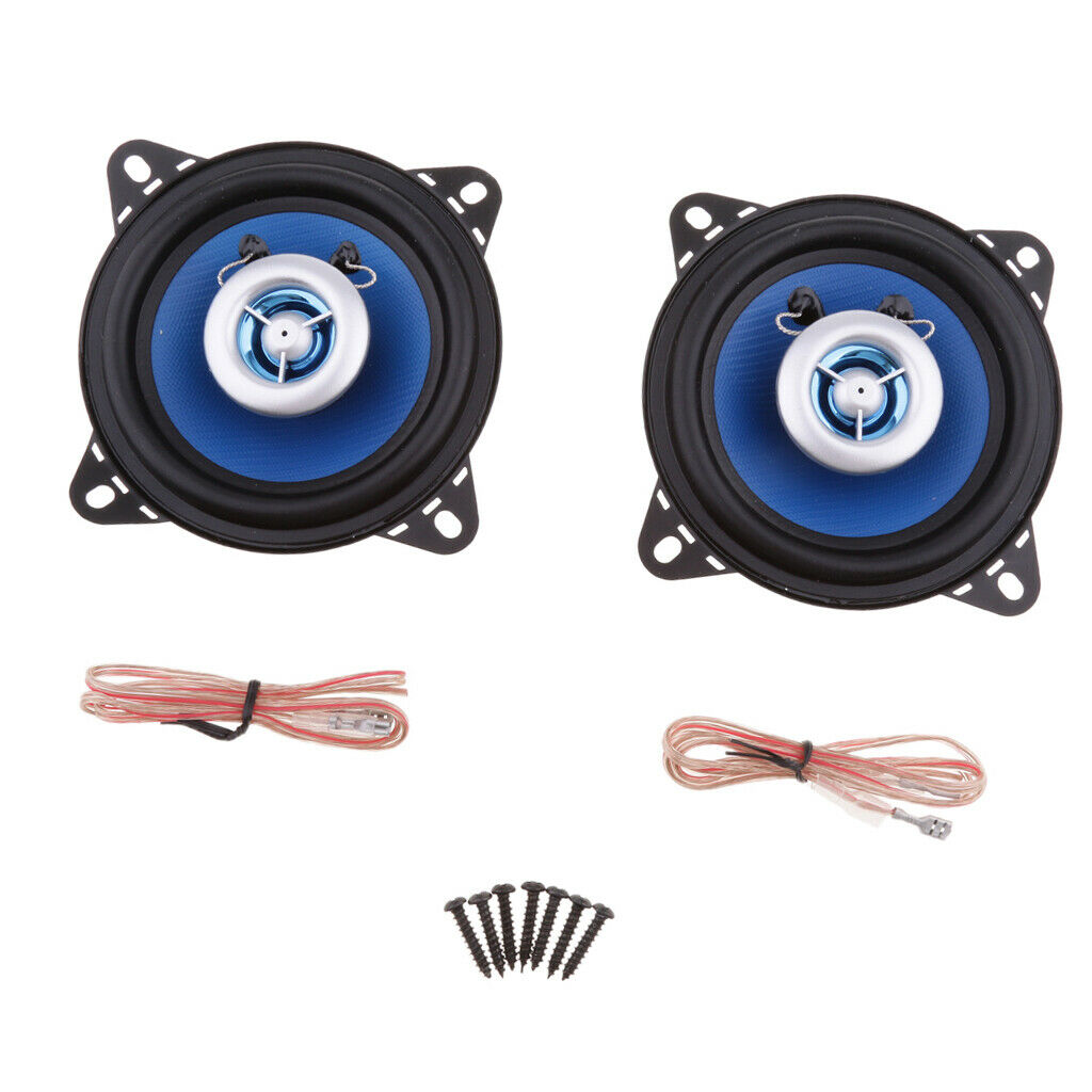 2 Pieces 80 Watts 4'' 2-Way HIFI Coaxial Car Audio Speakers Kits for Car SUV
