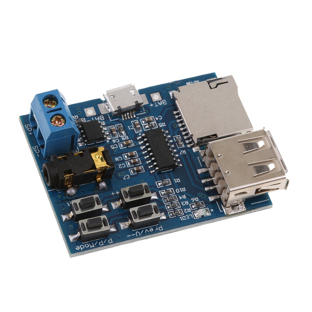 Mp3 Player Audio Module Mp3 Decoder Board Power Amplifier TF Card USB