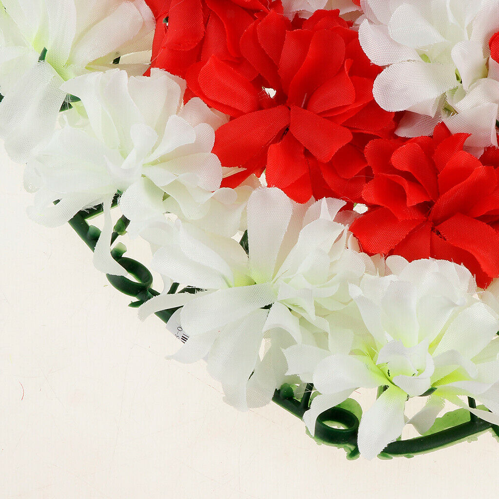 Artificial Heart Wreath Silk Chrysanthemum Funeral Cemetery Arrangements 2