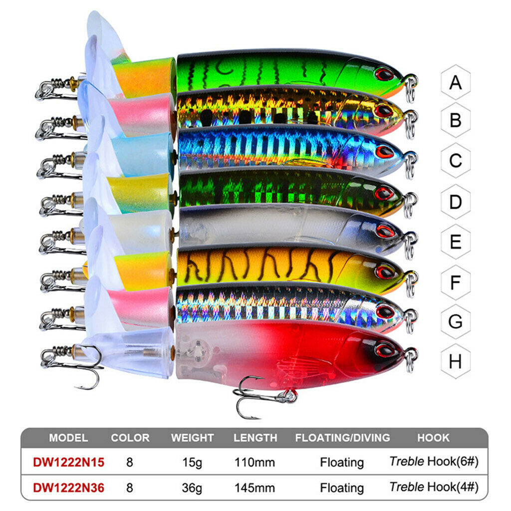 Plopper Whopper Topwater Lure for Carp Sea Bass Fishing Lure Hard Bait E