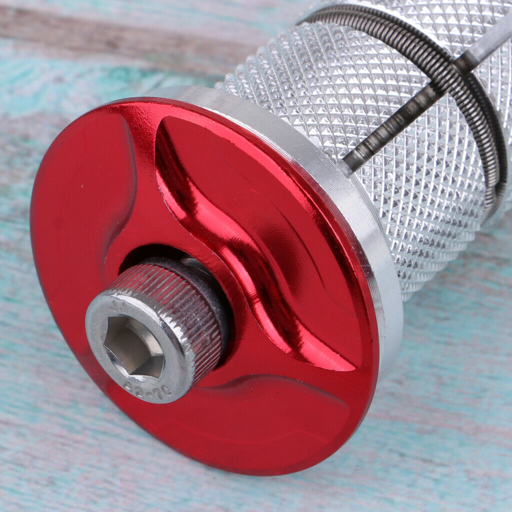 Bike Bicycle Headset Key Expander Compression Plug Star Nut Bolt 1-1/8 inch Red