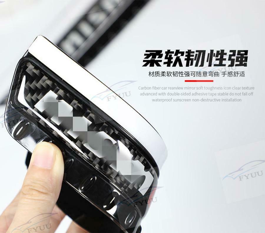 2pcs Car Mirror Carbon Fiber Rain Eyebrow Carbon Fiber 180 x 48mm For Cars SUVs