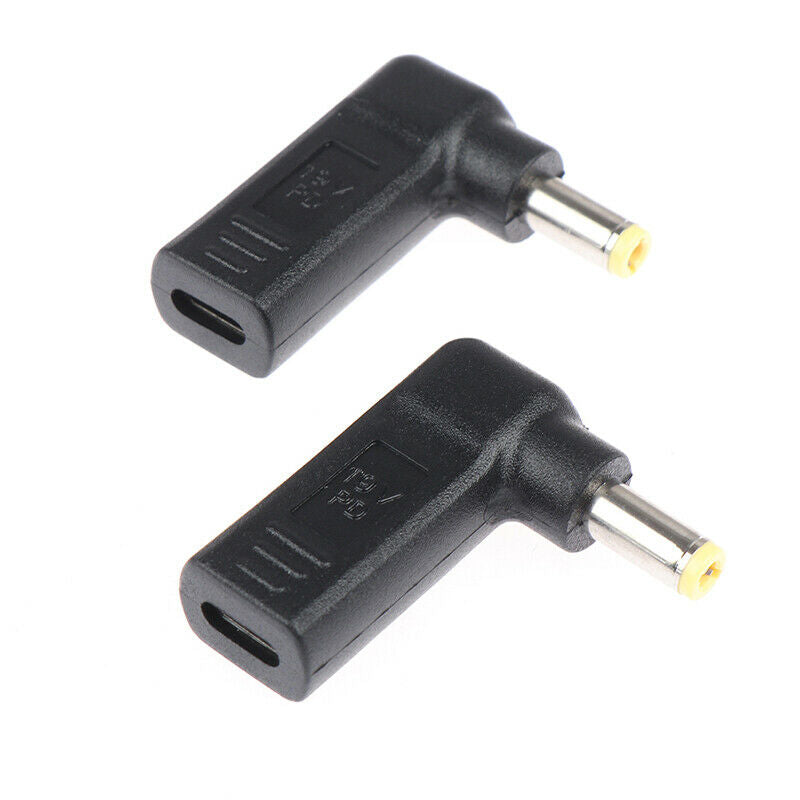 1Pc 90 Degree USB 3.1 Type-C Bus To 5.5*2.5mm DC Power Supply Plug Conver.l8