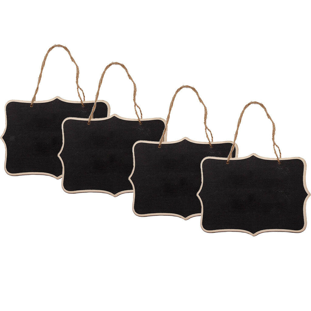 4Pcs Mini Hanging Chalk Board Blackboard Memo Garden Plant Sign Note Plate 1