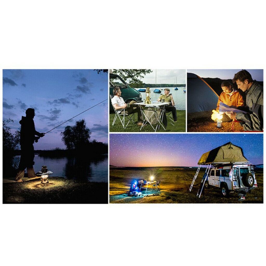 2X Mini Gas Lantern Portable Camping Fuel Lamp Fishing Adjustable Compact Torch